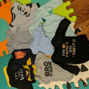 0-3m baby boy onesie lot